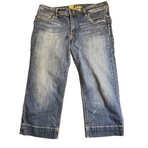 Kut From The Kloth Relaxed Leg Crop Capris Jeans Women 10 Mid Rise Stretch Denim